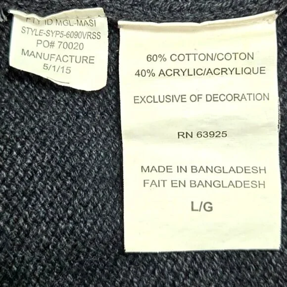 Ugly Christmas Sweater Womens Elf Vest Large Gray & Red Knit Holiday Top - Picture 8 of 9